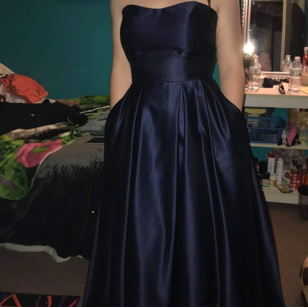 Navy blue prom dress
